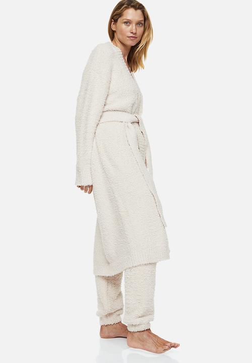 H&M - Fluffy dressing gown - light beige