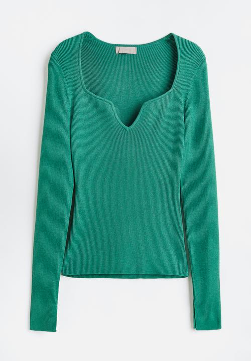 H&M - Rib-knit top - turquoise