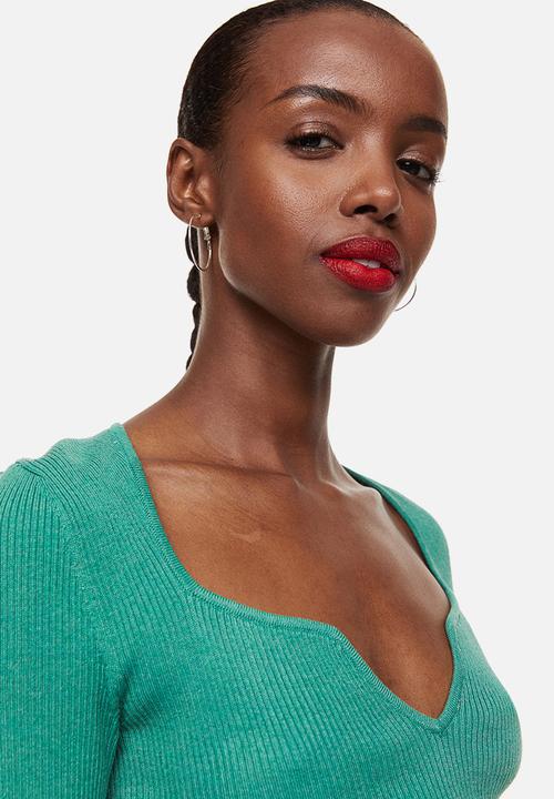 H&M - Rib-knit top - turquoise