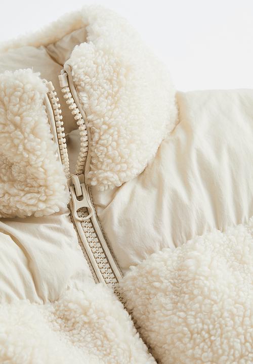 H&M - Teddy padded jacket - light beige