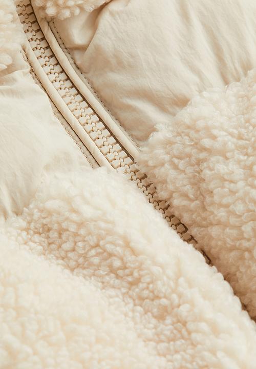 H&M - Teddy padded jacket - light beige