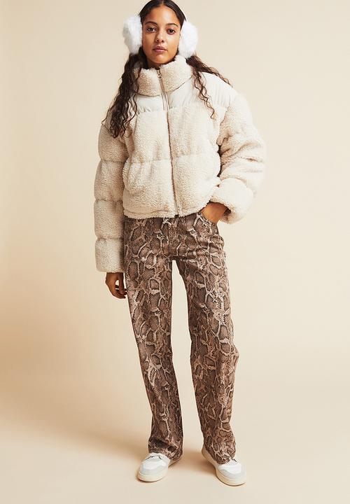 H&M - Teddy padded jacket - light beige