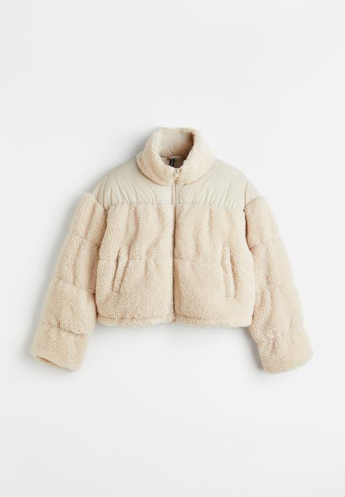 H&M - Teddy padded jacket - light beige