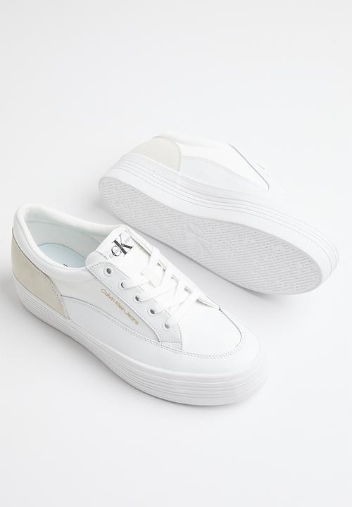 Calvin Klein - Vulc flatf low cut mix material - white