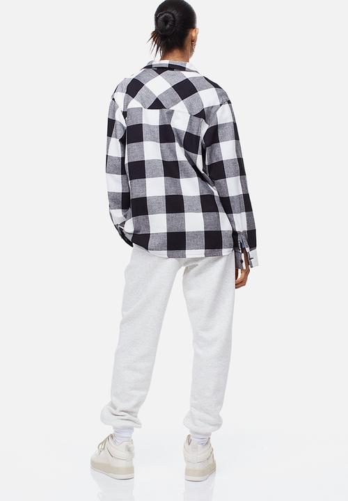 H&M - Checked shirt - black/white checked