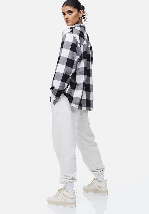H&M - Checked shirt - black/white checked