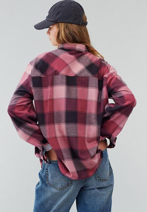 H&M - Checked shirt - pink/checked