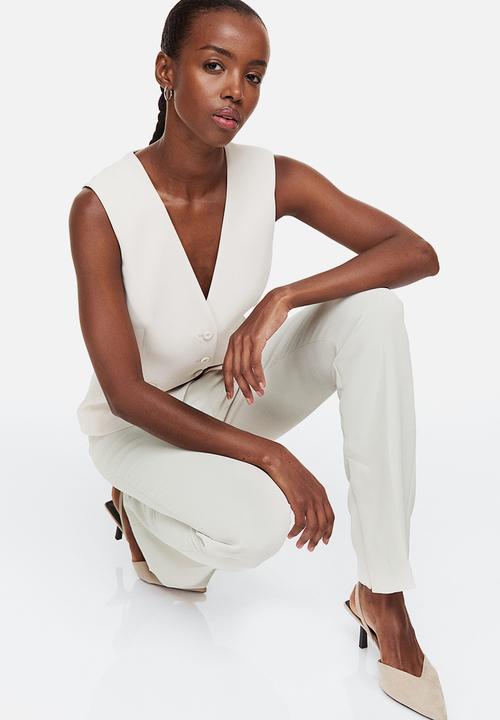H&M - Tailored trousers - natural white