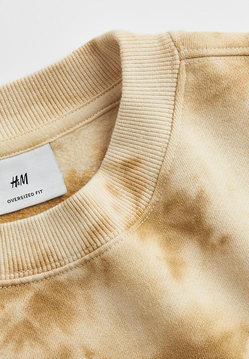 H&M - Oversized fit cotton sweatshirt - beige