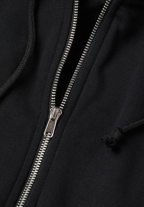 H&M - Oversized zip-through hoodie - black