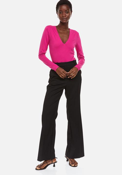 H&M - V-neck bodysuit - cerise