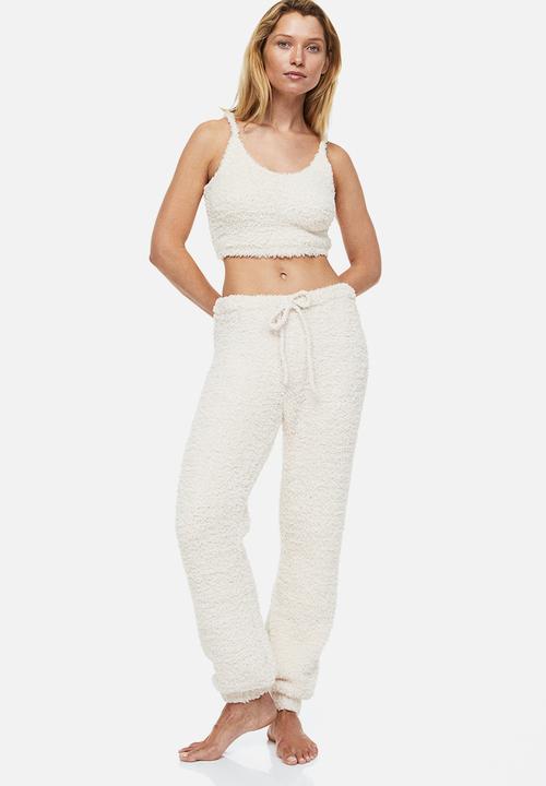H&M - Fluffy crop top - light beige
