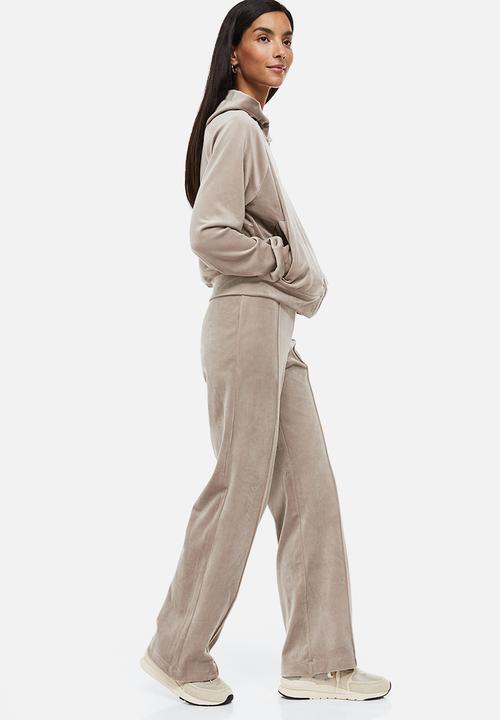 H&M - Velour trousers - greige
