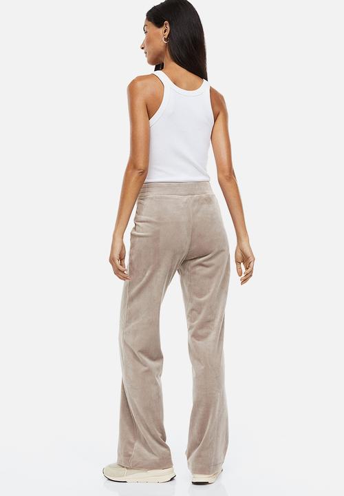 H&M - Velour trousers - greige