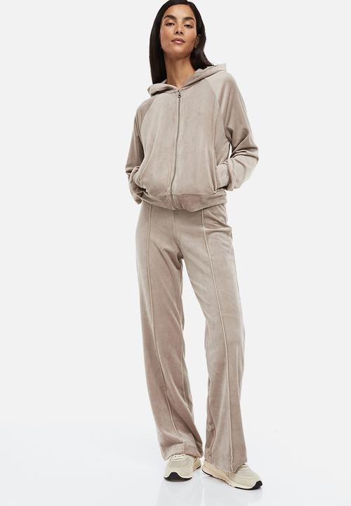 H&M - Velour trousers - greige