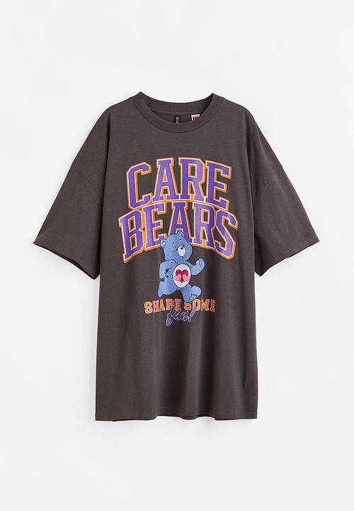 H&M - Printed T-shirt - dark grey/care bears