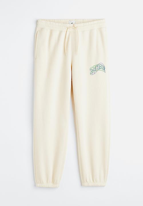 H&M - Relaxed fit sweatpants - multi,white