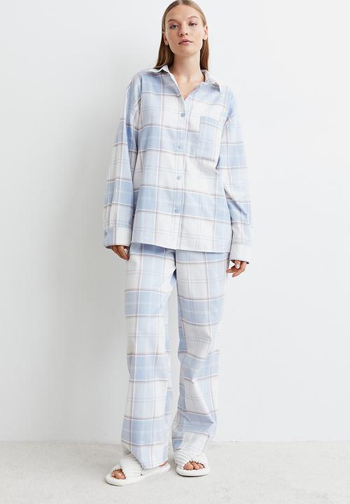 H&M - Checked pyjamas - light blue/checked