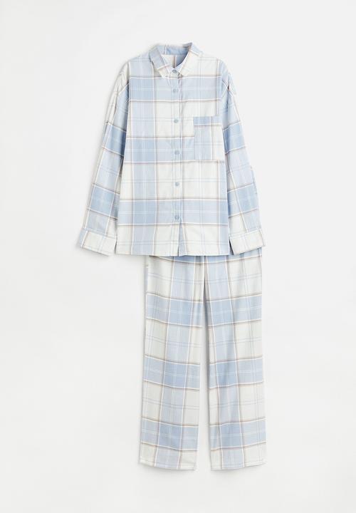 H&M - Checked pyjamas - light blue/checked