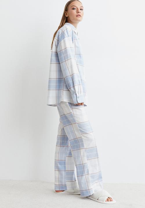 H&M - Checked pyjamas - light blue/checked