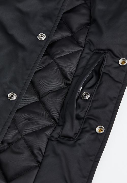 H&M - Oversized fit satin baseball jacket - black,multi