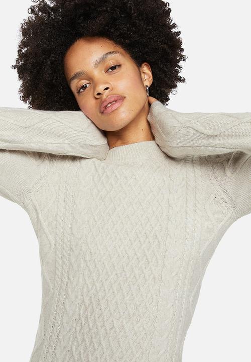 H&M - Cable-knit dress - natural white