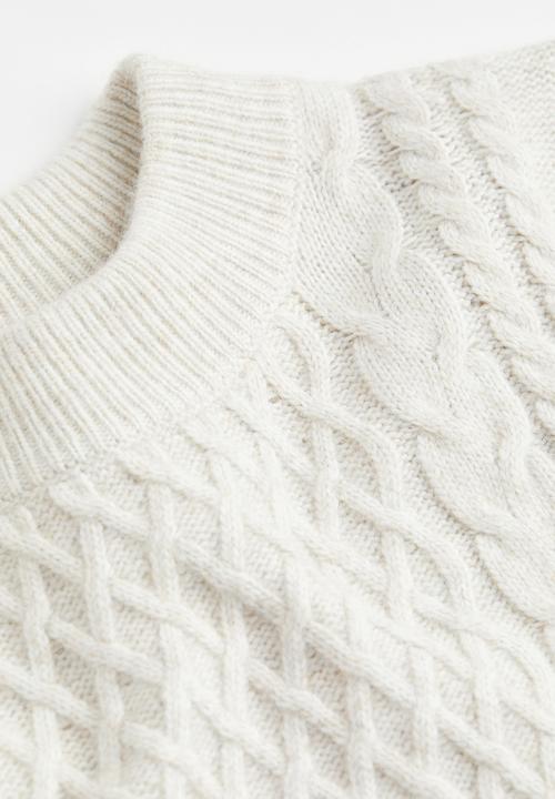 H&M - Cable-knit dress - natural white