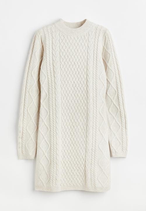 H&M - Cable-knit dress - natural white