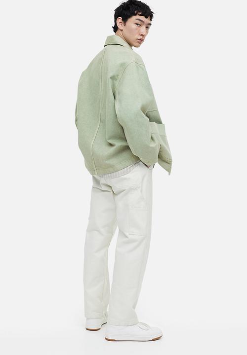 H&M - Boxy twill jacket - green