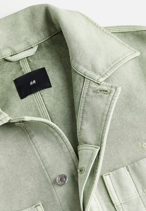 H&M - Boxy twill jacket - green