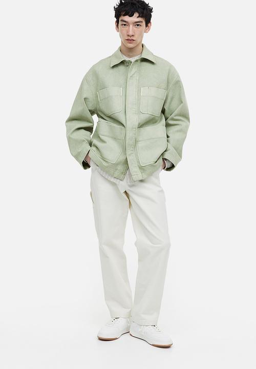 H&M - Boxy twill jacket - green