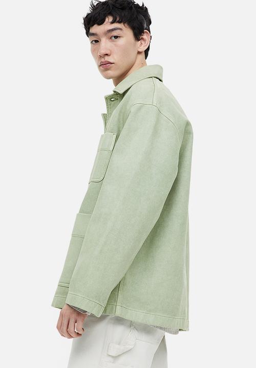 H&M - Boxy twill jacket - green