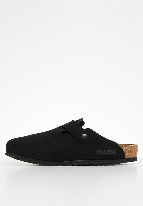 Birkenstock - Boston sfb suede leather regular - black