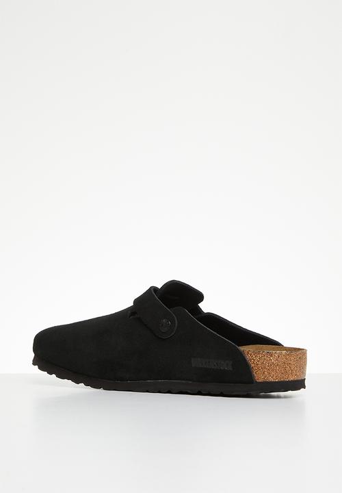 Birkenstock - Boston sfb suede leather regular - black