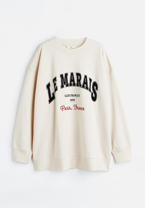 H&M - Printed sweatshirt - cream/le marais