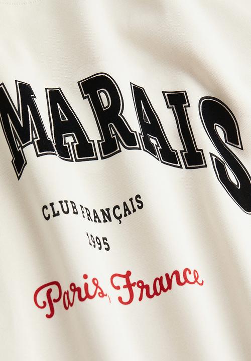 H&M - Printed sweatshirt - cream/le marais