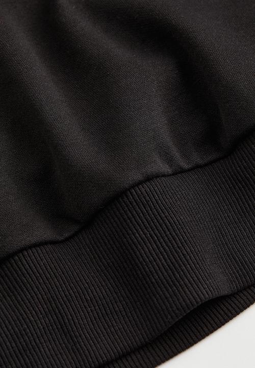 H&M - Cropped sweatshirt - black
