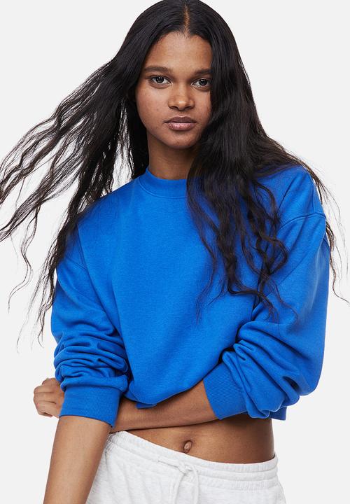H&M - Cropped sweatshirt - bright blue