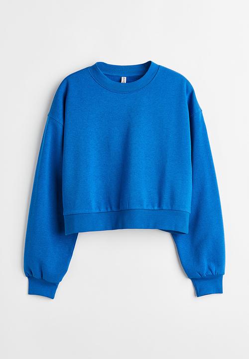 H&M - Cropped sweatshirt - bright blue