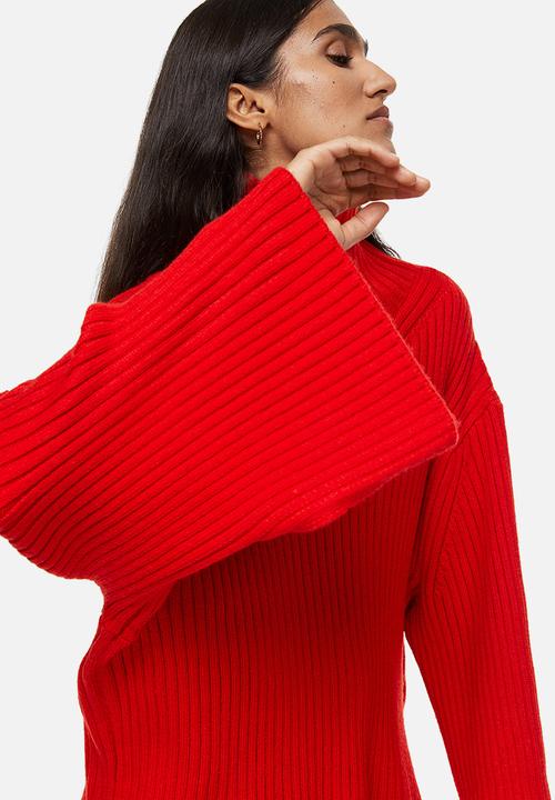 H&M - Oversized turtleneck jumper - red