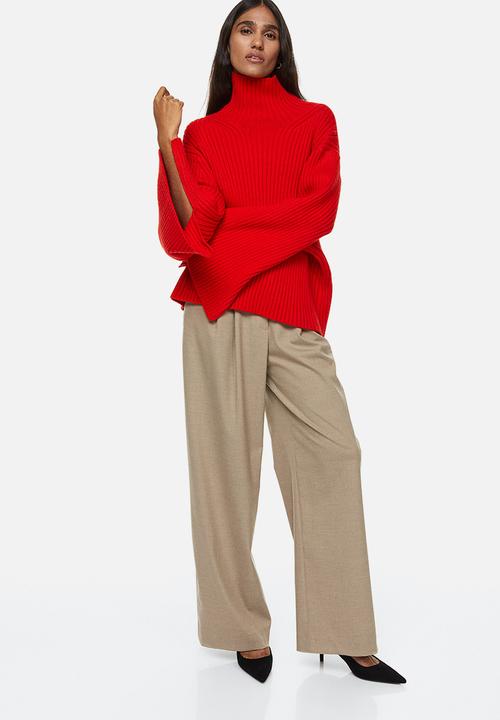 H&M - Oversized turtleneck jumper - red