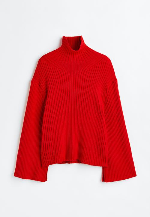 H&M - Oversized turtleneck jumper - red