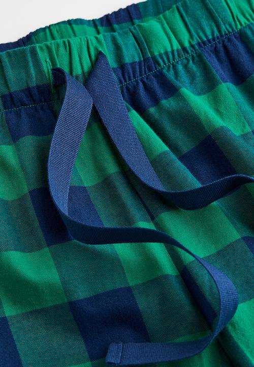 H&M - Pyjama bottoms - green/checked