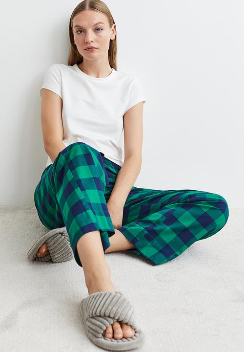 H&M - Pyjama bottoms - green/checked