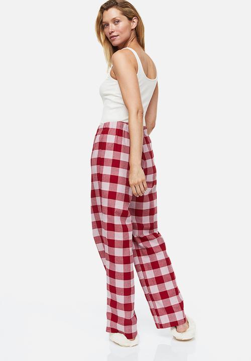 H&M - Pyjama bottoms -  red/checked