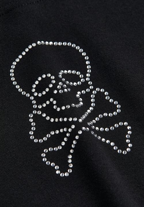 H&M - Fitted top - black/skull