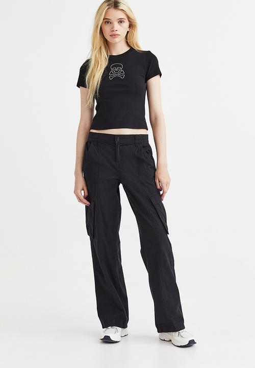 H&M - Fitted top - black/skull