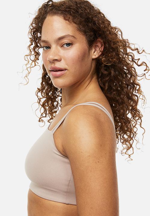 H&M - Drymove™ light support sports bra - light beige