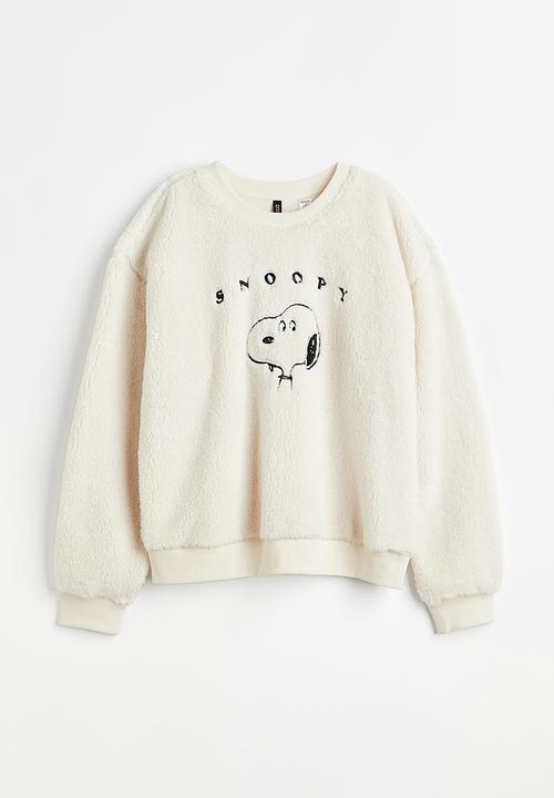 H&M - Printed sweatshirt - cream/snoopy