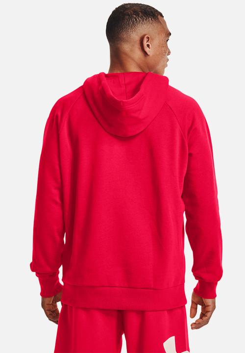 Under Armour - Ua rival fleece big logo hood - red